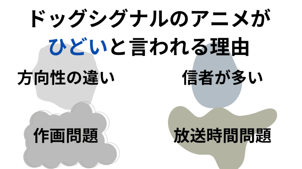 ドッグシグナルのアニメがひどいと言われる理由4選